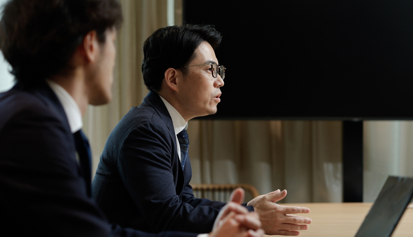 下田友嗣さんと蓑輪圭悟さんのインタビュー写真